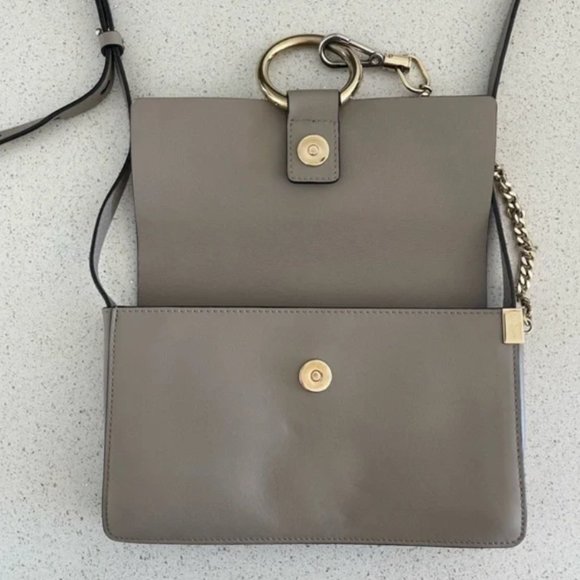 Chloe Faye Small Crossbody Bag Suede - Motty Grey - Picture 7 of 9